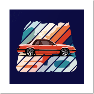 Red 81 Ford Mustang Posters and Art